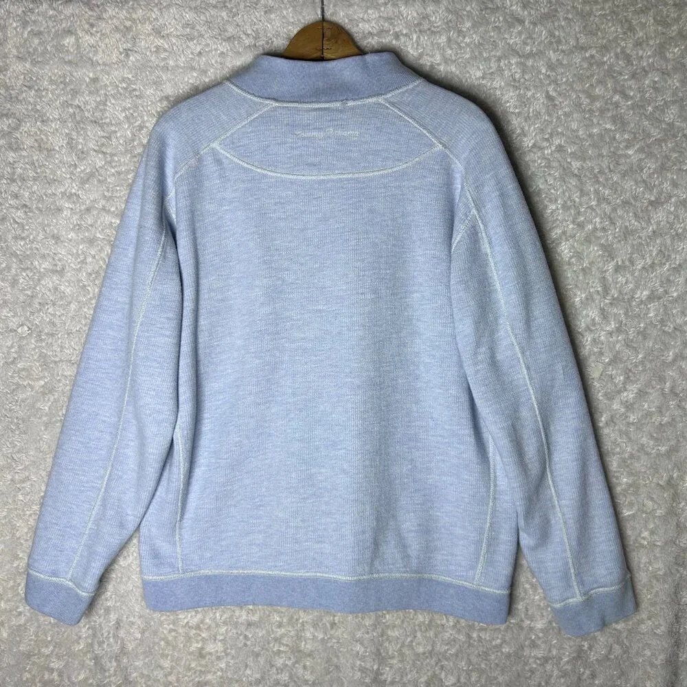 Tommy Banana Men's Flipshore Half -Zip Reversable Sweatshirt‎ Size Large
